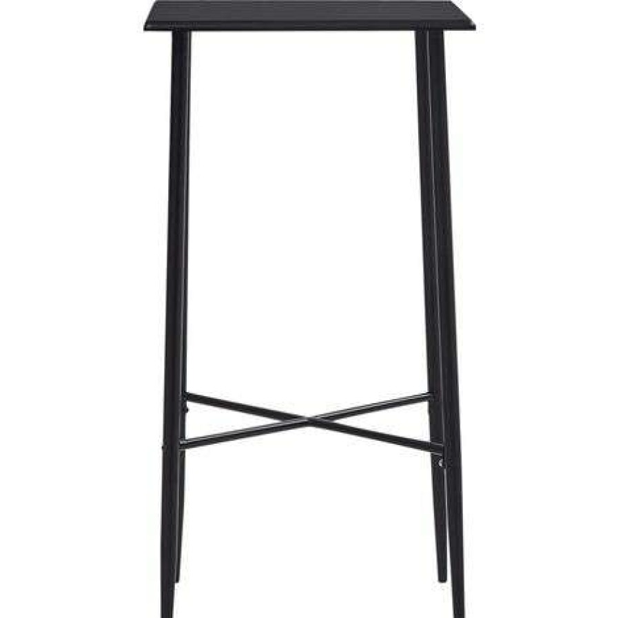 Table Haute Et Bar * | Grosses Soldes Asupermall Table De Bar Noir 60X60X111 Cm Mdf