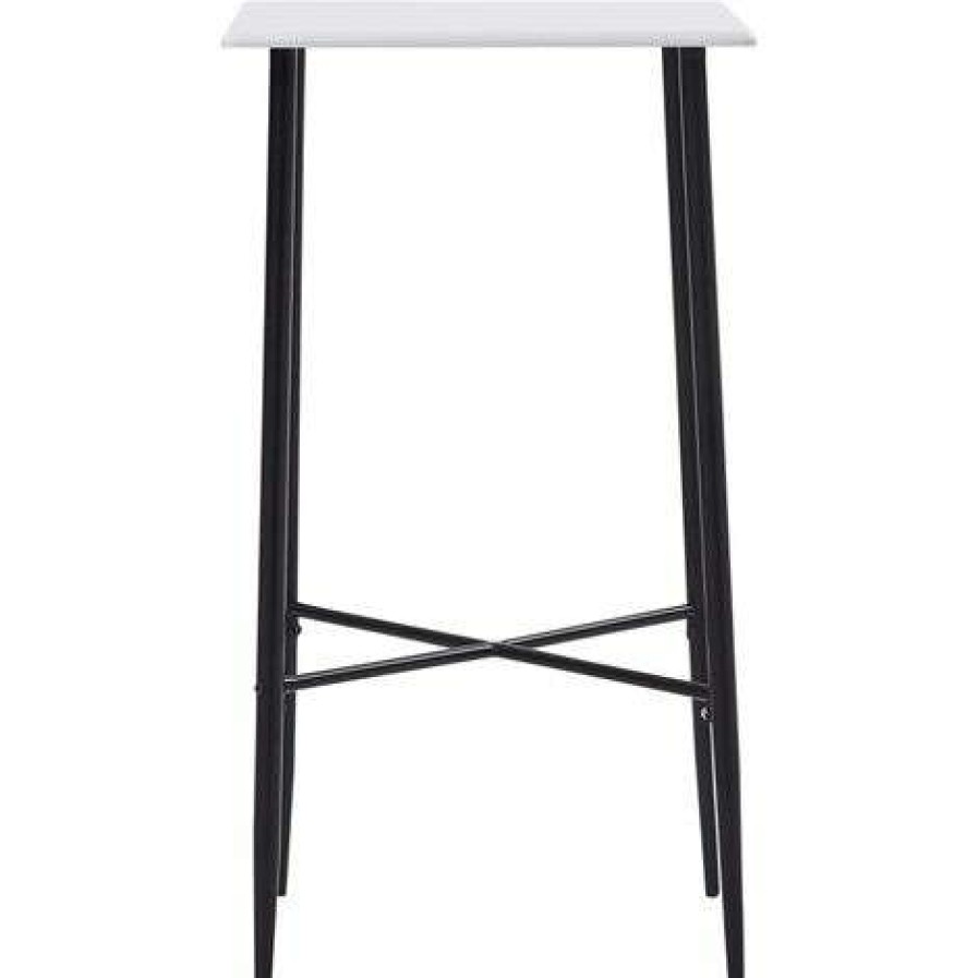 Table Haute Et Bar * | Meilleur Prix Topdeal Table De Bar Blanc 60 X 60 X 111 Cm Mdf