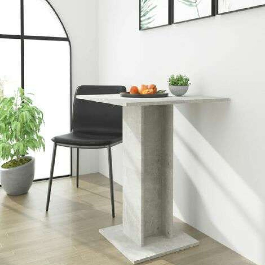 Table Haute Et Bar * | Nouveau True Deal Table De Bistro Gris Beton 60X60X75 Cm Agglomere