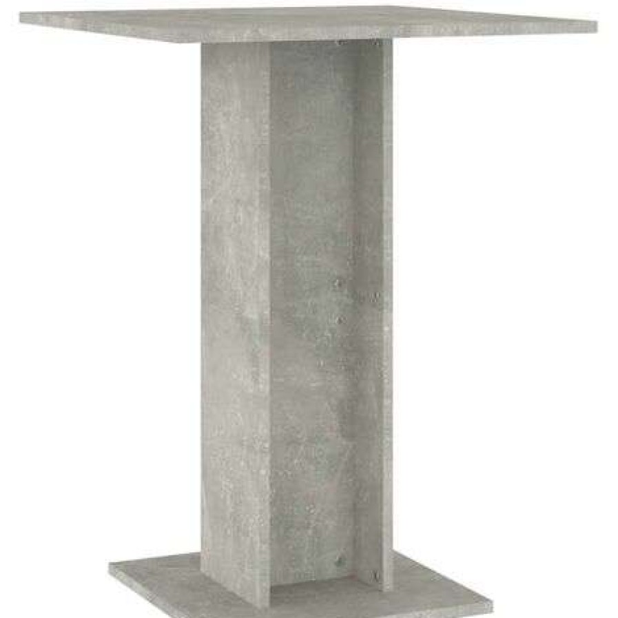 Table Haute Et Bar * | Nouveau True Deal Table De Bistro Gris Beton 60X60X75 Cm Agglomere