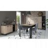 Table Haute Et Bar * | De Gros Demeyere Ensemble Sejour Enfilade + Table Haute + Vitrine Decor Chene Brosse Wayne