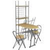 Table Haute Et Bar * | Grosses Soldes True Deal Jeu De Bar Petit-Dejeuner Pliable Avec 2 Chaises