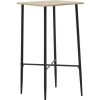 Table Haute Et Bar * | Grosses Soldes True Deal Table De Bar Chene 60 X 60 X 111 Cm Mdf