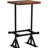 Table Haute Et Bar * | Meilleure Vente Topdeal Table De Bar Bois Recuperation Massif Multicolore 60X60X107 Cm