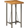 Table Haute Et Bar * | Top 10 Topdeal Table De Bar Teck Recycle Massif 60 X 60 X 107 Cm