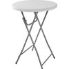 Table Haute Et Bar * | Le Moins Cher Tectake Mange Debout Pliant Plateau En Plastique 80 Cm X 80 Cm X 110 Cm En Acier Gris Blanc