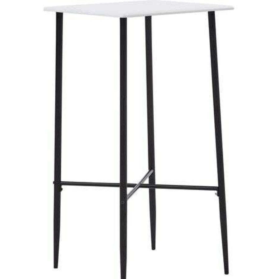 Table Haute Et Bar * | Promo True Deal Ensemble De Bar 3 Pcs Similicuir Blanc