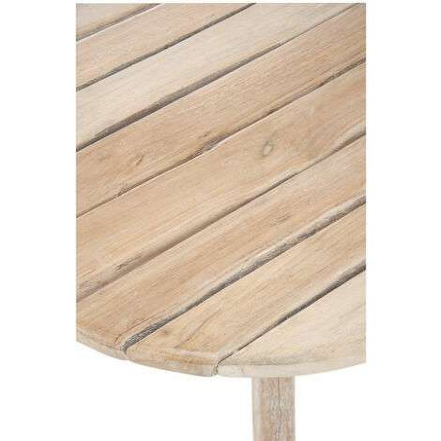 Table Haute Et Bar * | Remise Les Tendances Table De Bar Ronde Bois Massif Clair Azura D 75 Cm