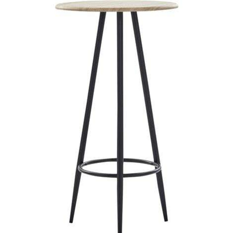 Table Haute Et Bar * | Bon Marche Topdeal Ensemble De Bar 3 Pcs Similicuir Gris