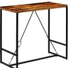 Table Haute Et Bar * | Remise Vidaxl Table De Bar Bois Recycle Solide 120 X 60 X 106 Cm Brun Meubles/Tables/Tables De Salle A Manger Et De Cuisine Brun Brun