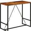 Table Haute Et Bar * | Remise True Deal Table De Bar Bois Recycle Solide 120 X 60 X 106 Cm