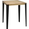 Table Haute Et Bar * | Meilleure Affaire Table Mange Debout Lunds 80X80X110Cm Noir-Vieilli. Box Furniture Noir