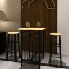 Table Haute Et Bar * | Promo Youthup Lot D'Une Table Haute De Bar Avec 2 Tabourets Phoenix