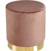 Table Haute Et Bar * | Acheter Netfurniture Velvet Rose Lourd Pouffe (Pack De 1) Rose