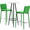 Table Haute Et Bar * | Budget Ensemble De Bar Similicuir Vert 3 Pcs Vidaxl