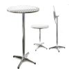 Table Haute Et Bar * | Coupon Wiltec Table Bistro Haute De Bar Aluminium Pliable Reglage En Hauteur 74/114Cm O60Cm Meuble Terrasse Salon