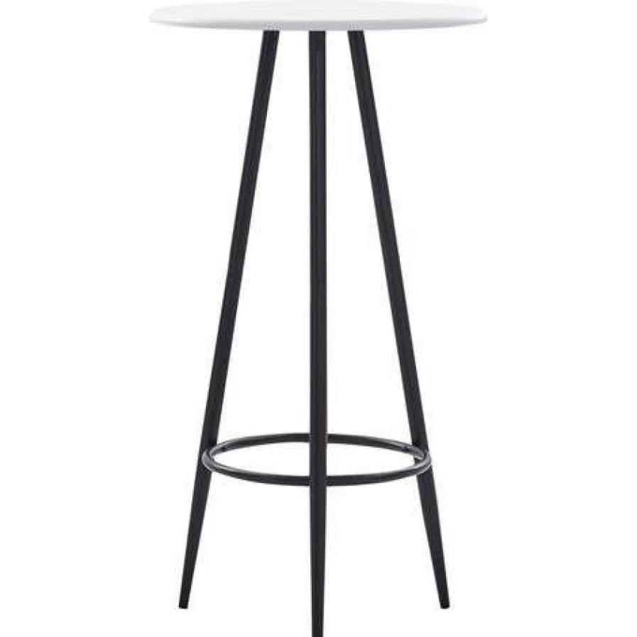 Table Haute Et Bar * | Vente Flash True Deal Ensemble De Bar 5 Pcs Plastique Blanc