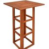 Table Haute Et Bar * | Acheter Deuba Table De Bar Carree Jardin Terrasse En Bois D'Acacia Table Haute 75X75X110Cm Evenements Fetes