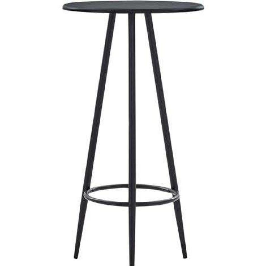 Table Haute Et Bar * | Coupon Asupermall Table De Bar Noir 60 107,5 Cm Mdf