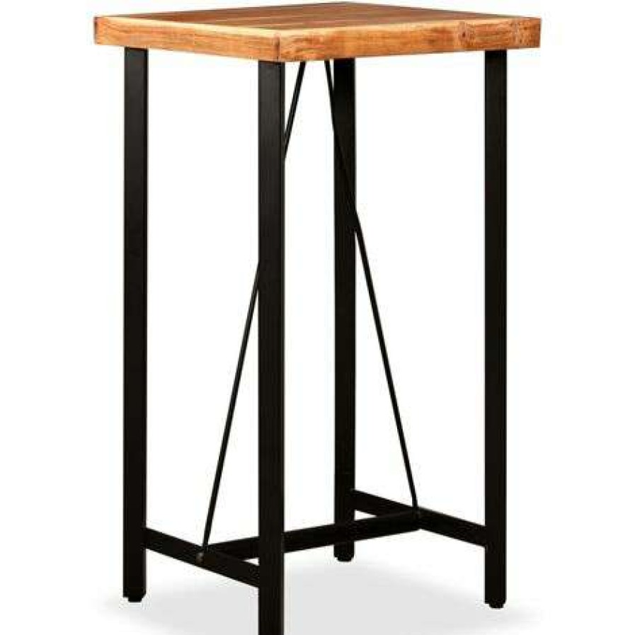 Table Haute Et Bar * | Tout Neuf Ensemble De Bar 3 Pcs Bois D'Acacia Massif Et De Recuperation Vidaxl