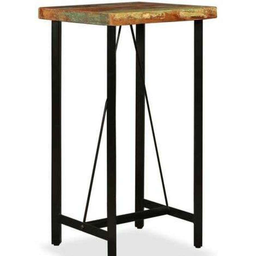 Table Haute Et Bar * | Remise Nova Ensemble De Table De Bar Avec Tabourets En Bois Massif Shesham Et En Cuir Reel Divers Pieces Ensemble De Bar 3 Pcs Bois Massif Recycle Et Cuir Veritable