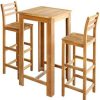 Table Haute Et Bar * | Meilleure Affaire Supermarket Table Et Chaises De Bar Bois D'Acacia Massif 3 Pcs