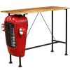 Table Haute Et Bar * | Offres True Deal Table De Bar Bois De Manguier 60X150X107 Cm Rouge Tracteur