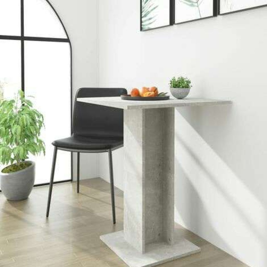 Table Haute Et Bar * | Remise Fimei Table De Bistro Gris Beton 60X60X75 Cm Agglomere