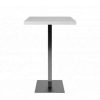 Table Haute Et Bar * | Sortie Iperbriko Table Haute Carree 105 Cm Plateau Blanc Et Pietement Chrome 70X70Xh.105 Cm