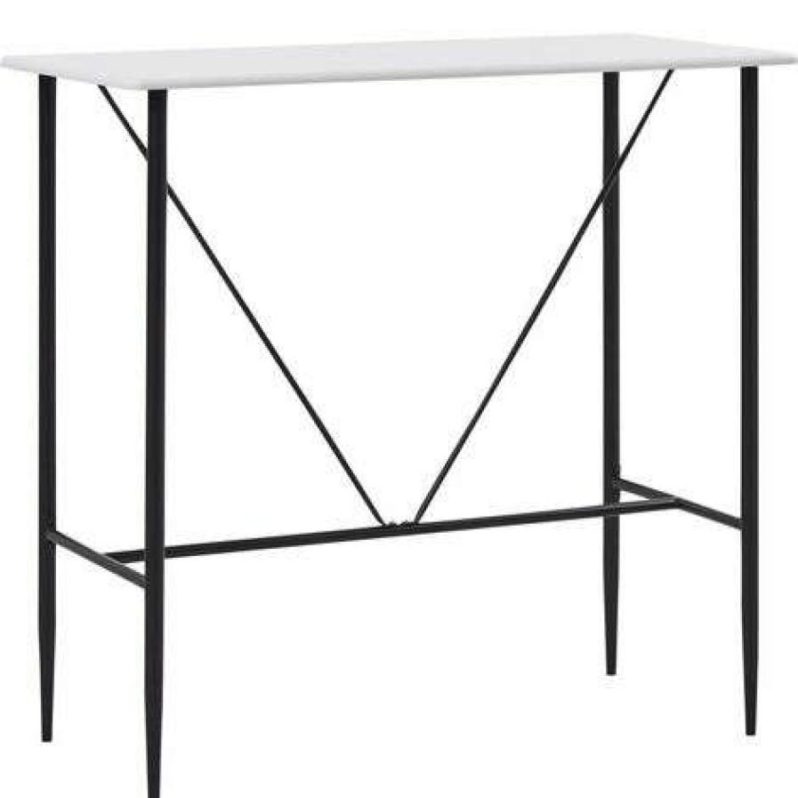 Table Haute Et Bar * | Les Meilleures Critiques De Hommoo Ensemble De Bar 5 Pcs Similicuir Noir Hdv22036