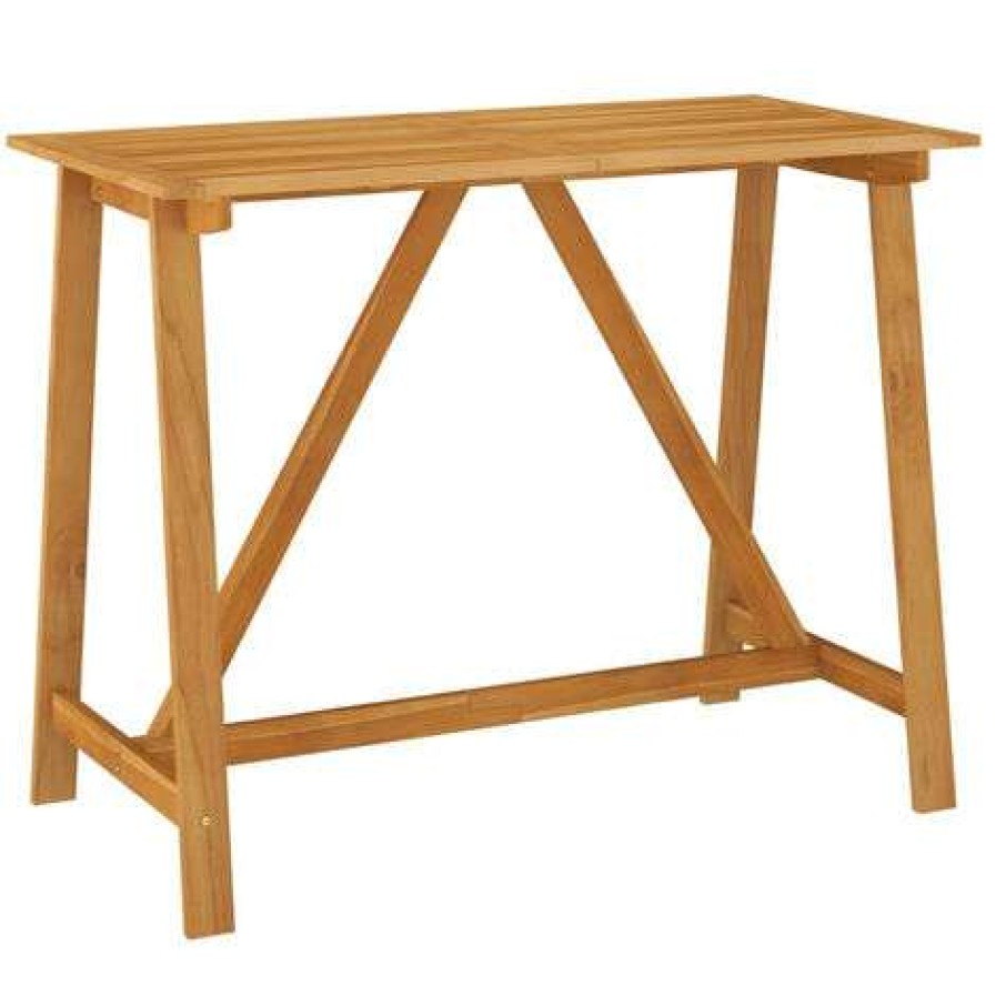 Table Haute Et Bar * | Promo Asupermall Table De Bar De Jardin 140X70X104 Cm Bois D'Acacia Massif