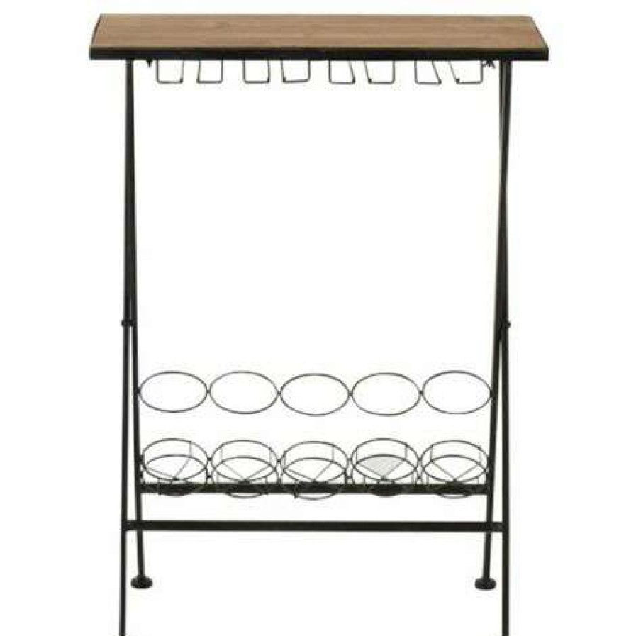 Table Haute Et Bar * | Meilleur Prix Paris Prix Table & Range-Bouteilles Metal Bistro 65Cm Noir