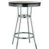 Table Haute Et Bar * | Promo Netfurniture Phoenix Retro American Diner Style Table Le Noir