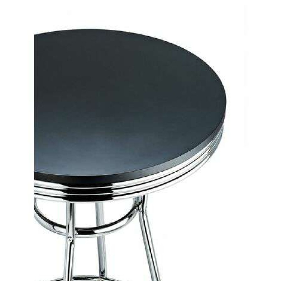 Table Haute Et Bar * | Promo Netfurniture Phoenix Retro American Diner Style Table Le Noir