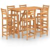 Table Haute Et Bar * | Le Moins Cher Topdeal Ensemble De Bar D'Exterieur 7 Pcs Bois D'Acacia Massif Ff3057851_Fr