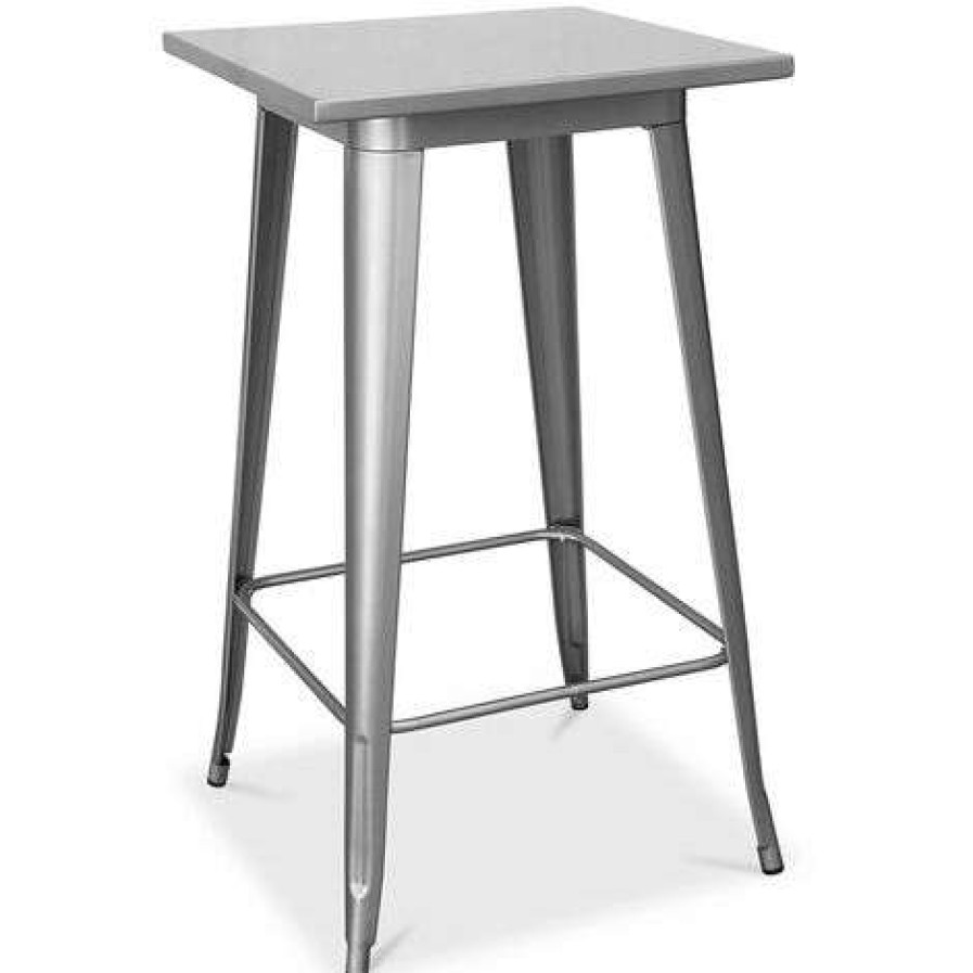 Table Haute Et Bar * | Sortie Privatefloor Table De Bar Stylix Design Industriel En Metal 100Cm- Nouvelle Edition Acier Metal, Acier Acier