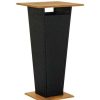 Table Haute Et Bar * | Le Moins Cher Topdeal Table De Bar Noir 60X60X110 Cm Resine Tressee Et Bois D'Acacia Ff313463_Fr