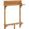 Table Haute Et Bar * | Les Meilleures Critiques De Happyshopping Table De Bar De Balcon 90X37X122,5 Cm Bois D'Acacia Massif