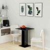 Table Haute Et Bar * | Meilleur Prix Topdeal Table De Bistro Noir Brillant 60X60X75 Cm Agglomere Ff802109_Fr