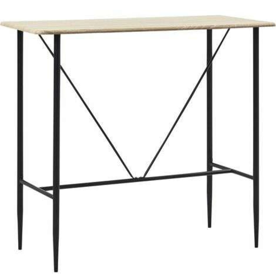 Table Haute Et Bar * | Promo Hommoo Ensemble De Bar 5 Pcs Tissu Marron Hdv33096