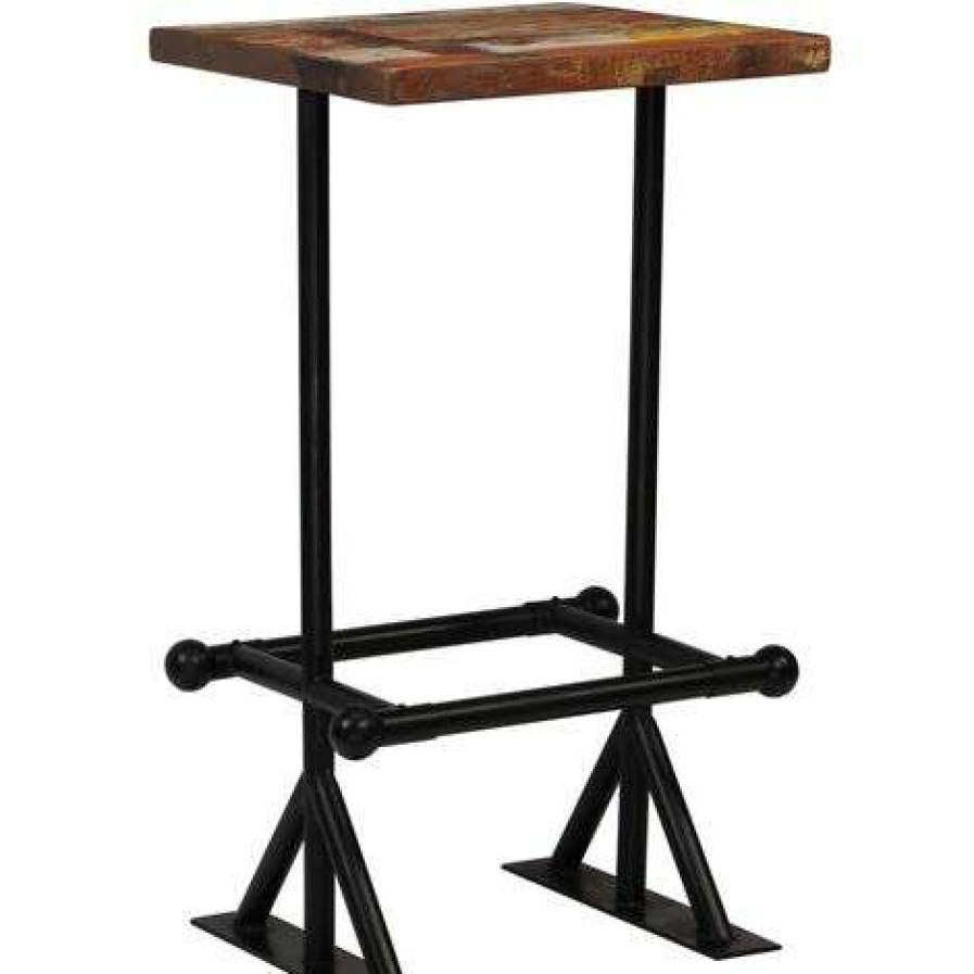 Table Haute Et Bar * | Grosses Soldes Mobilier De Bar Bois De Recuperation Massif Multicolore 3 Pcs Vidaxl