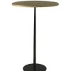 Table Haute Et Bar * | Remise Pomax Table De Bar Ronde En Bois Et Metal O70Cm Bistro Couleur Naturel / Noir