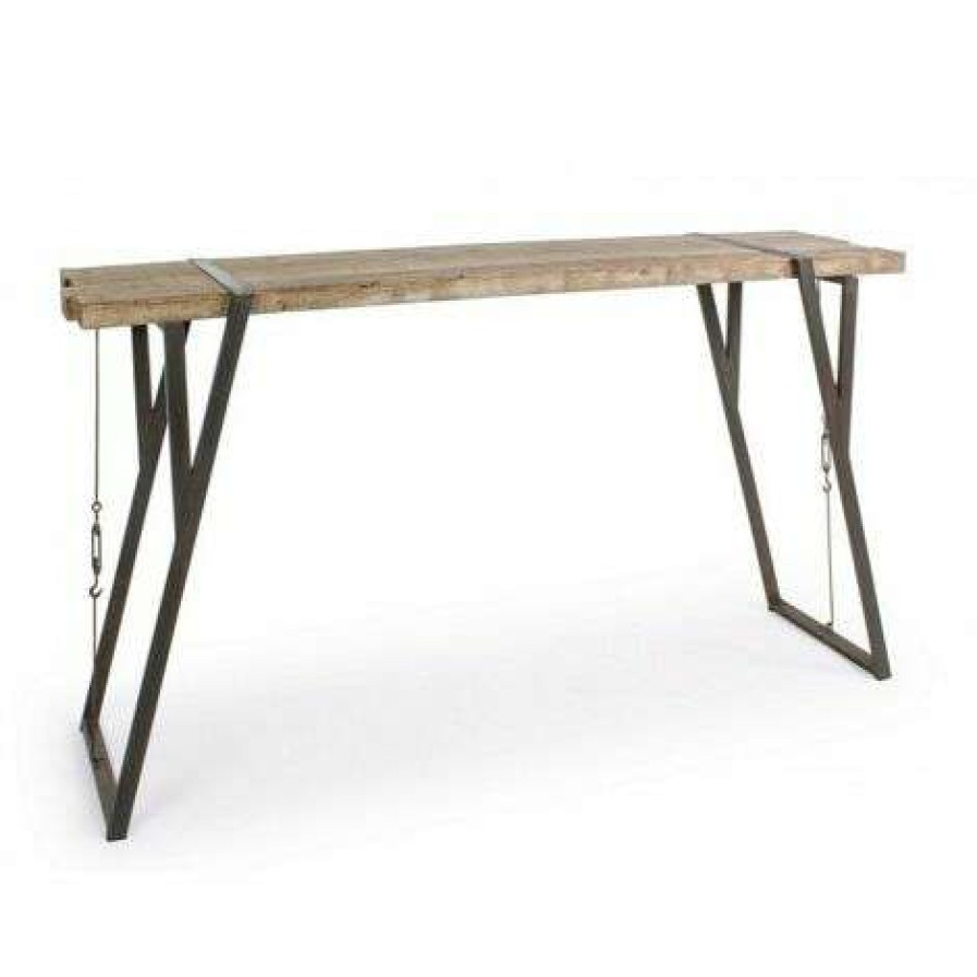 Table Haute Et Bar * | Sortie Webmarketpoint Table De Bar Style Industriel Blocks 200 54 Cm