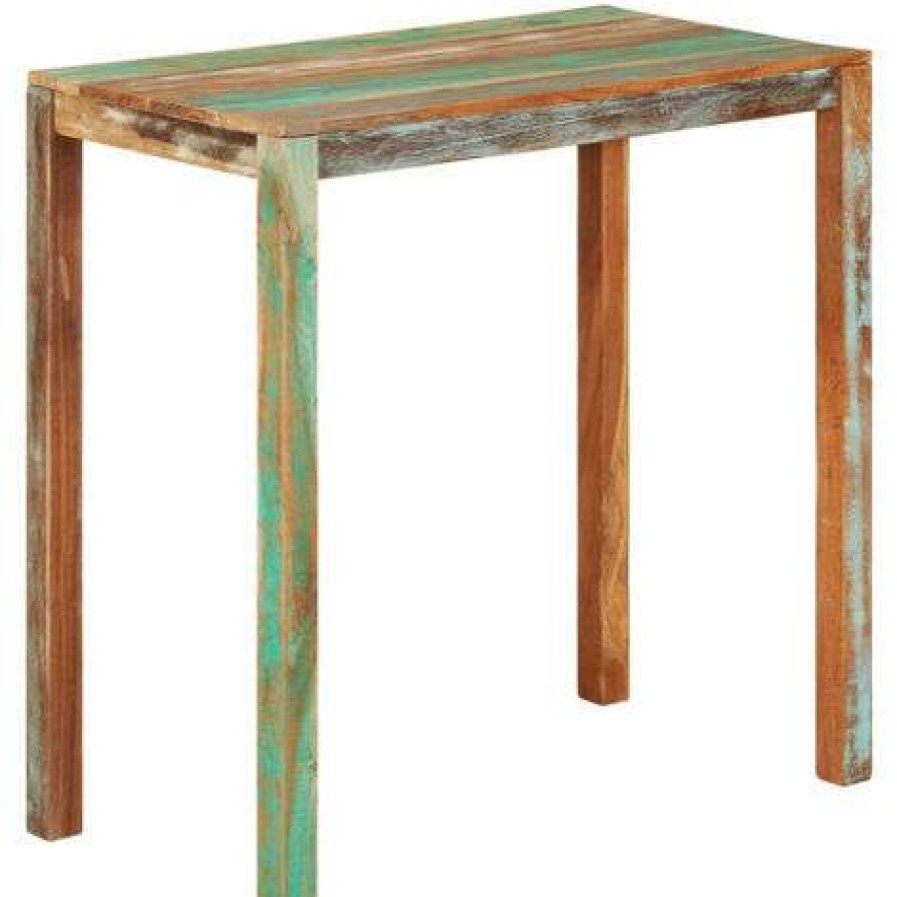 Table Haute Et Bar * | Nouveau Asupermall Table De Bar 112X60X108 Cm Bois De Recuperation Solide