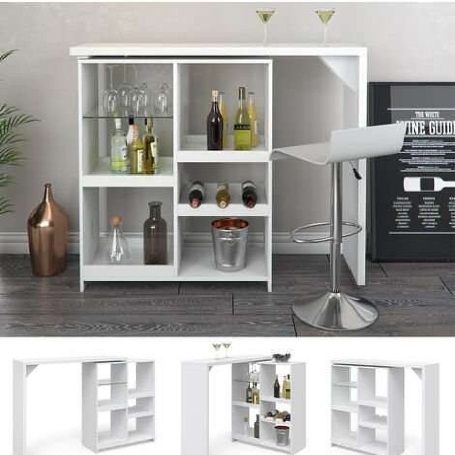 Table Haute Et Bar * | Remise Table De Bar Vega" Blanche Vicco