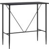 Table Haute Et Bar * | Meilleure Vente Asupermall Table De Bar Noir 120X60X110 Cm Mdf