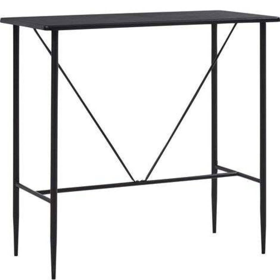 Table Haute Et Bar * | Meilleure Vente Asupermall Table De Bar Noir 120X60X110 Cm Mdf