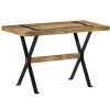 Table Haute Et Bar * | Remise Inlife Table De Salle A Manger 120X60X76 Cm Bois De Manguier Brut