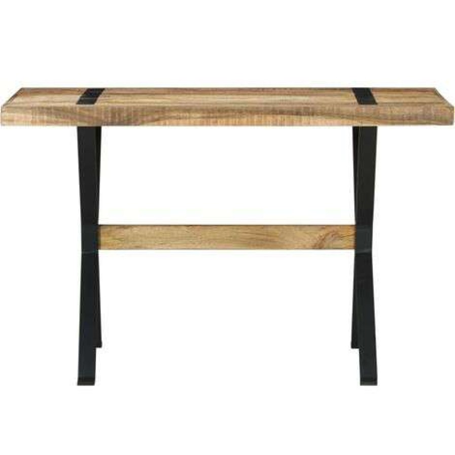 Table Haute Et Bar * | Remise Inlife Table De Salle A Manger 120X60X76 Cm Bois De Manguier Brut