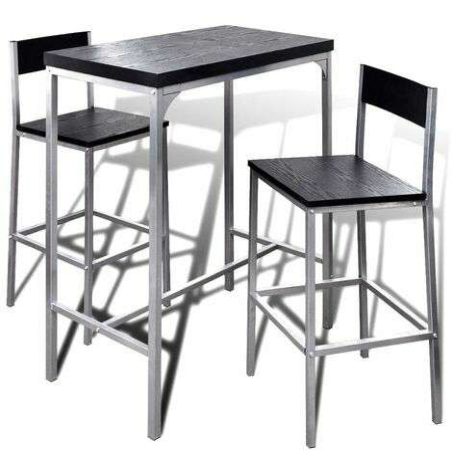 Table Haute Et Bar * | Tout Neuf Hommoo Ensemble De Bar A Petit-Dejeuner Hdv08762